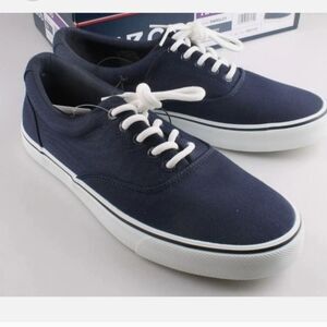 Izod Rangley Mens Canvas Lace Up Tennis Shoes Sneakers navy New size 8.5